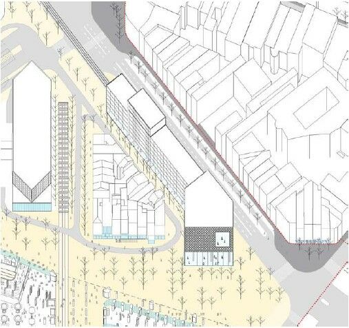 Projet Jamar, extrait du projet urbain pour transformer le quartier de la gare du Midi