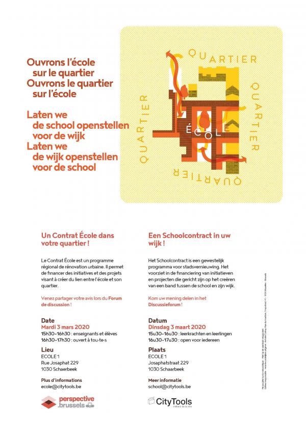 Invitation moment participatif Contrat Ecole «École n°1» à Schaerbeek