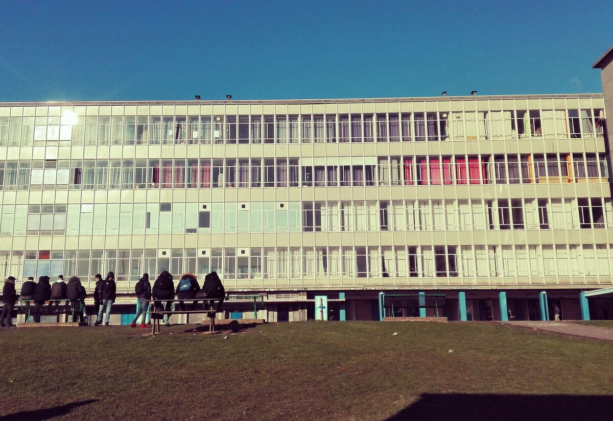 View of the school building
